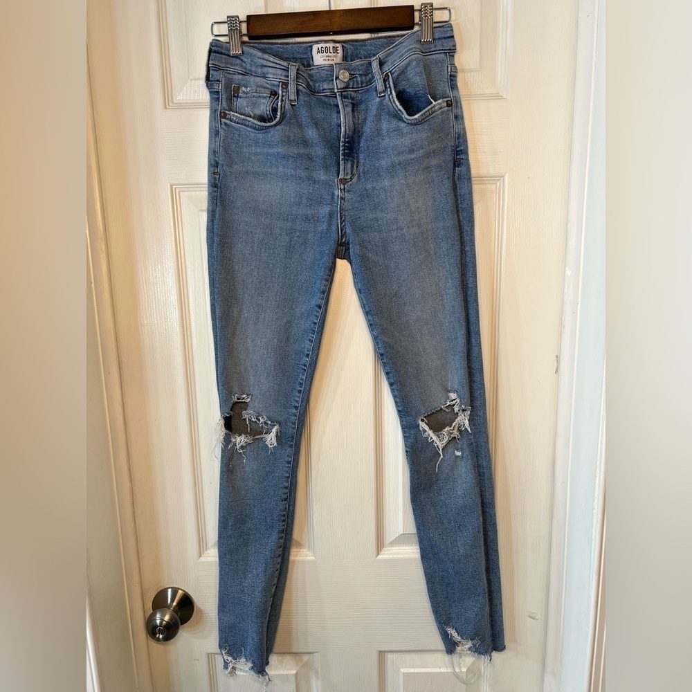 Agolde Women's Blue Distressed Jeans Size‎ 29